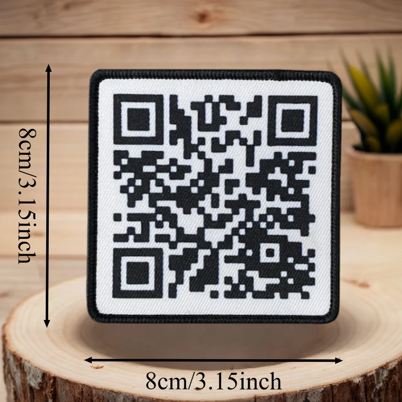 Parche moral QR con velcro – Diseño divertido para chaleco táctico - imagen 5