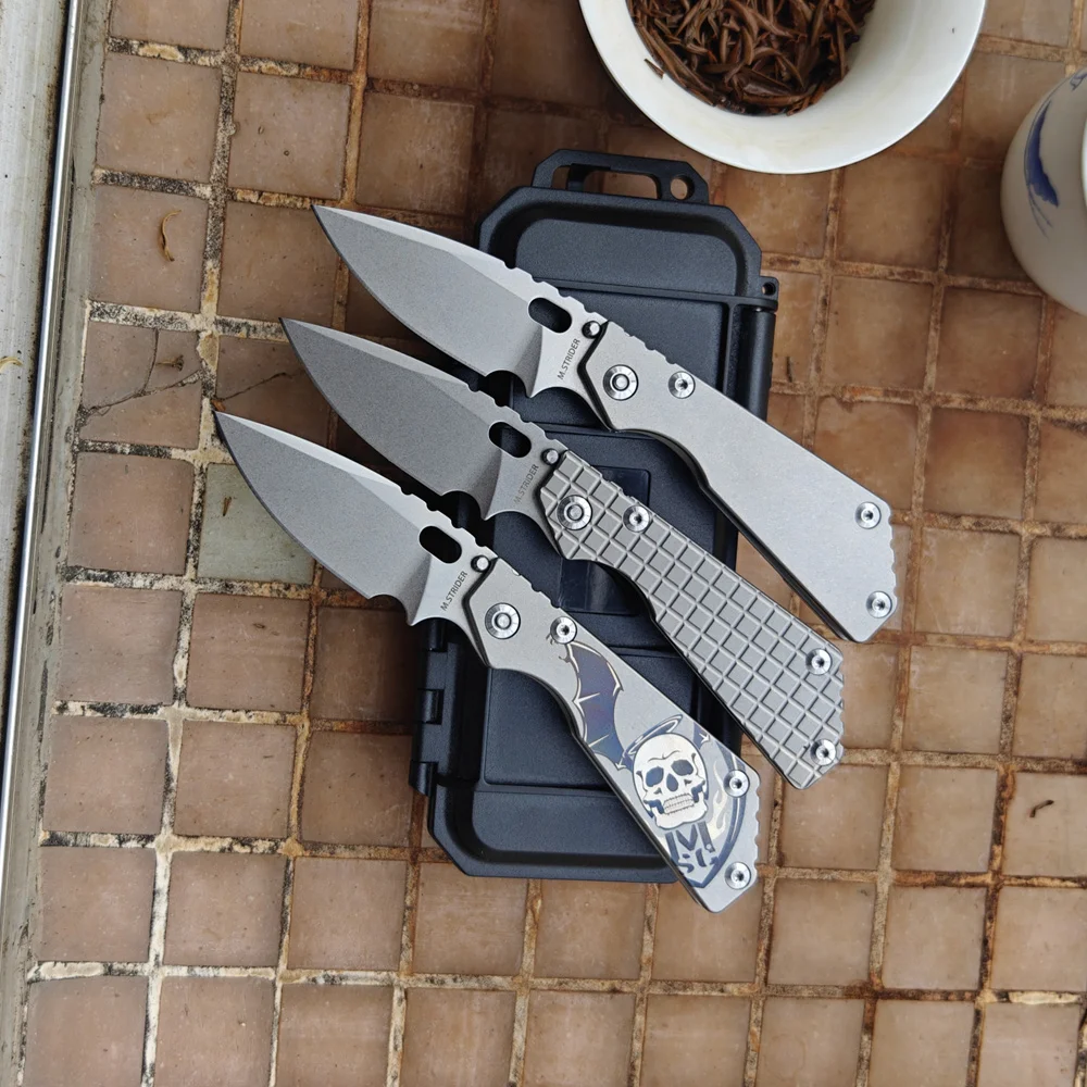 

JUFULE Strider PT3 Real 154CM Blade Titanium Handle Copper Washer Folding Knife Tactical Pocket Camping Hunting Outdoor EDC Tool