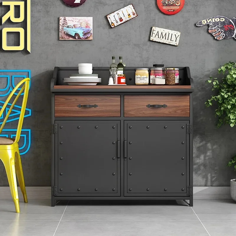 #High-end hotel private room sideboard, outdoor metal sun-protective storage, home tea cabinet, restaurant and café side cabinet