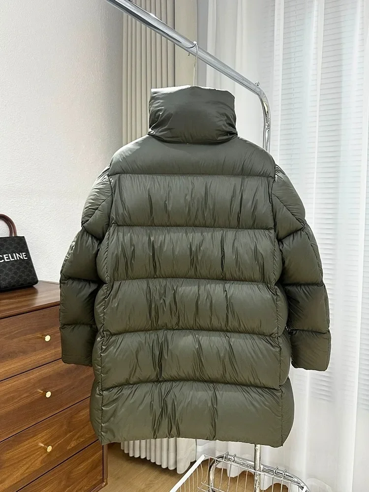Wintermode Damen Daunenjacke Pendeln High Street winddichte weiße Entendaunenjacke