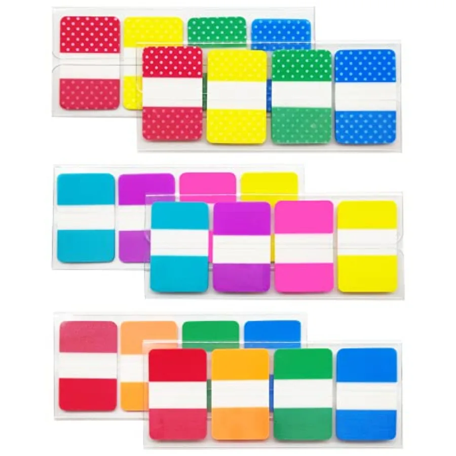 

Sticky Index Tabs Pieces, 1 Inch Divider Tabs Stick On, Page Marker Bookmark, Write Tab Flags Self Adhesive, 6 Dispensers, 20 P