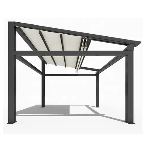 Oferta limitada Toldo retráctil motorizado Pérgola de aluminio Pérgola exterior Terraza Jardín Parasol Sensor de lluvia y viento listo