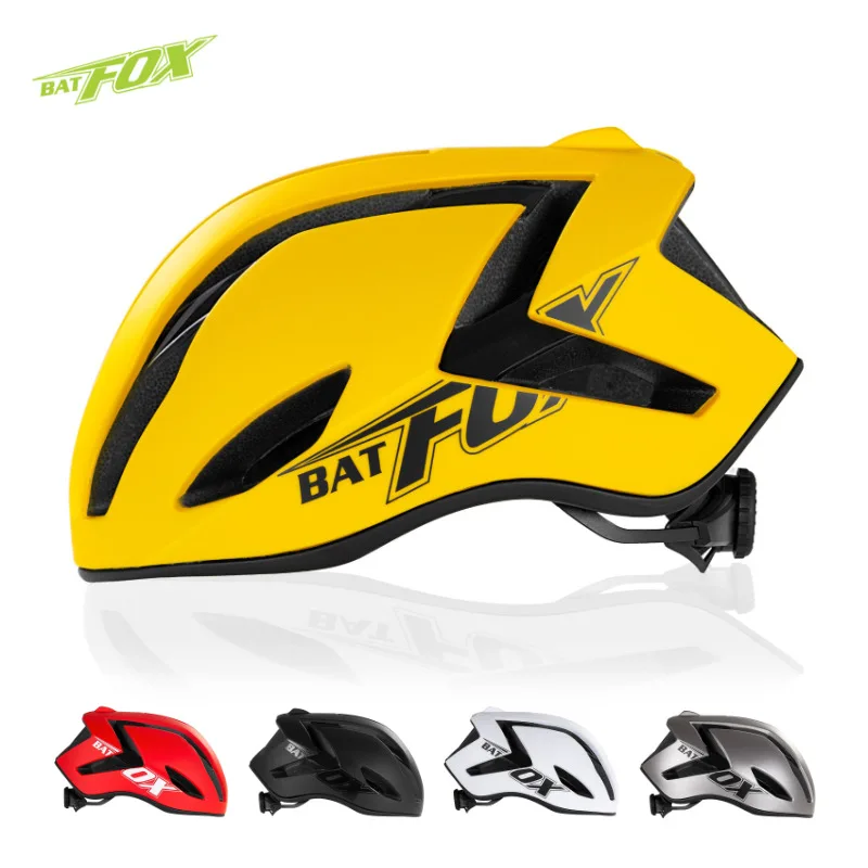 

BATFOX aero road bike helmet for men women yellow cycling helmet size m Ultralight integral bicycle abus road bike helmet