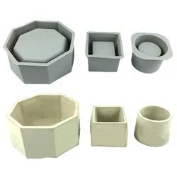 Flower Pot Silicone Mold DIY Large Concrete Cement Pot Mold Handmade Craft Flowerpot Epoxy Resin Clay Mould Home Decoration