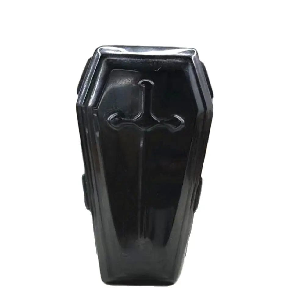 New Arrivals 72mm Carving Semi-Precious Stone Crafts Natura Black Obsidian Crystal Coffins For Halloween Gift