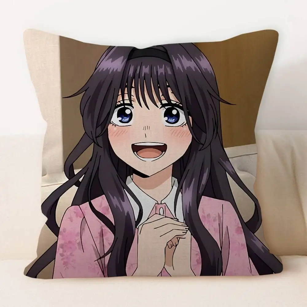 جديد K-Kaoruko Waguri وسادة تغطي الكرتون أريكة ديكور المنزل على الوجهين الطباعة قصيرة أفخم لطيف غطاء الوسادة