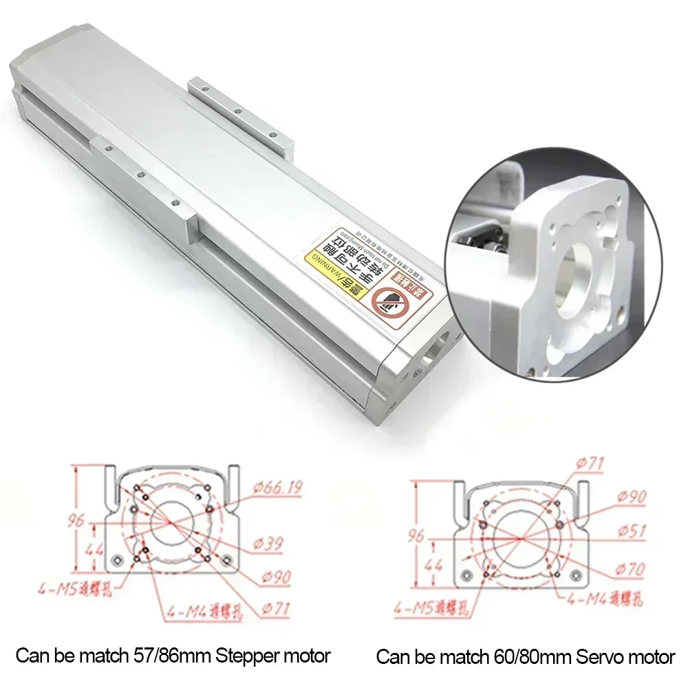 120 mm breiter, vollständig geschlossener Linearschienentisch, XYZ-Achse, CNC-Kugelumlaufspindel-Schiebetisch, robuster Nema 23 57 mm einachsiger Roboter