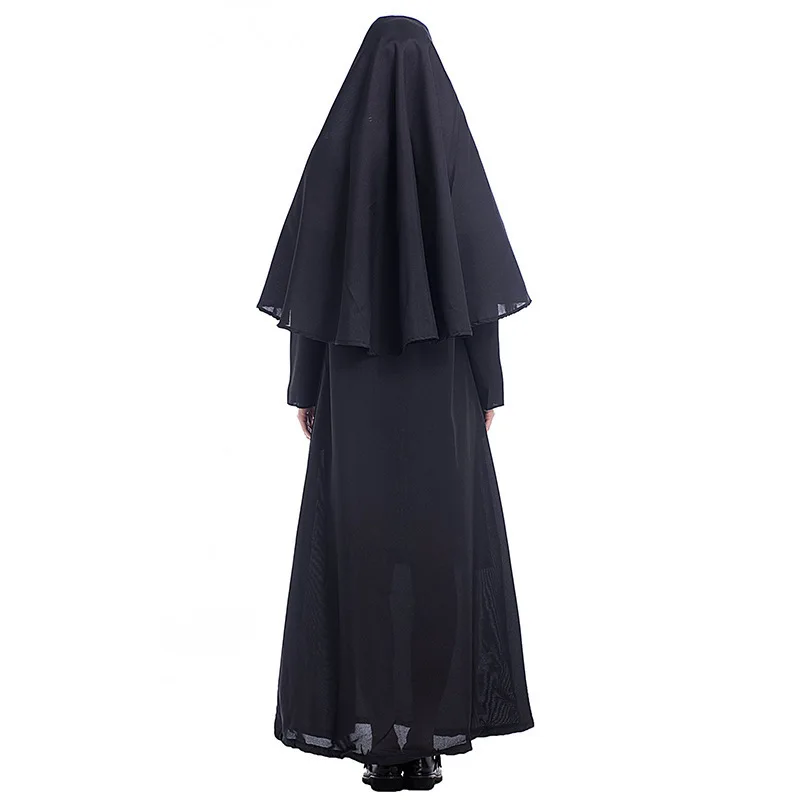 Robe de Nonne Longue Noire Femme – photo 6