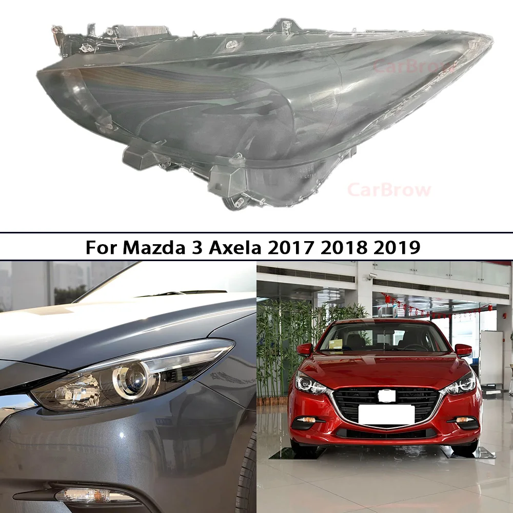 

Front Headlamp Lamp Cover For Mazda 3 Axela 2017 2018 2019 Transparent Headlight Shell Plexiglass Replace Original Lampshade