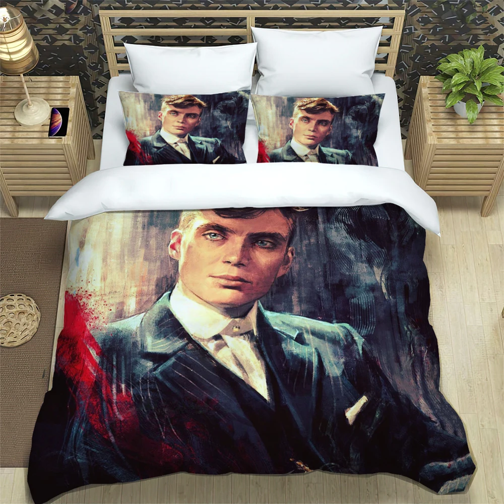 P-Peaky Blinders Three-piece Set Single Double Bed Adult Children's Bedroom Down Quilt Kids Gift