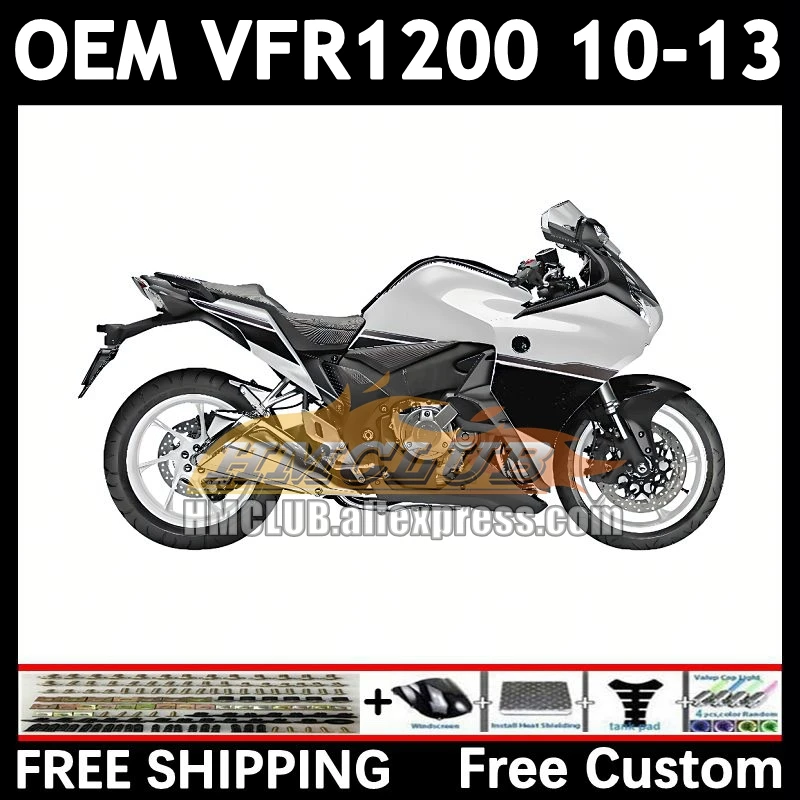 Injection For HONDA VFR1200 VFR 1200 RR CC 87No.62 VFR-1200 10 11 12 13 VFR1200RR 2010 2011 2012 2013 silver black OEM Fairings