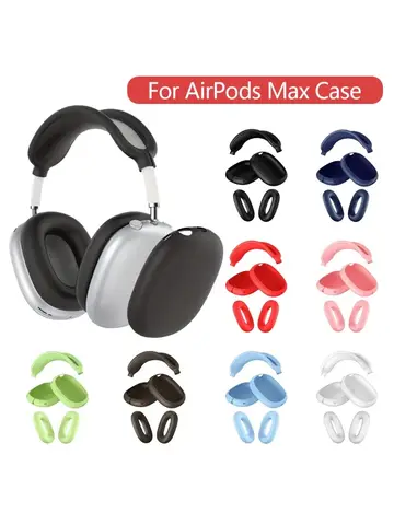 3 in 1 Soft Silicone Case for Airpods Max Cases Skin Protector Wireless Headphones Covers Shockproof Earphone Covers Accessories