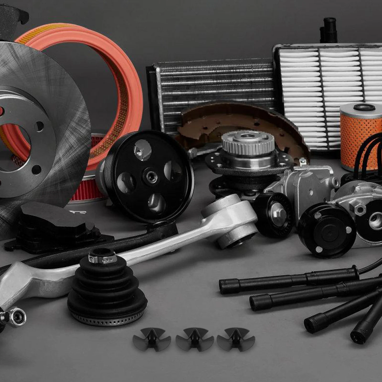 

100Pcs Car Bumper Retainer Clips Plastic Push Fasteners Auto Fasteners Kit Hood Insulation Retainer Clips Hood Clip