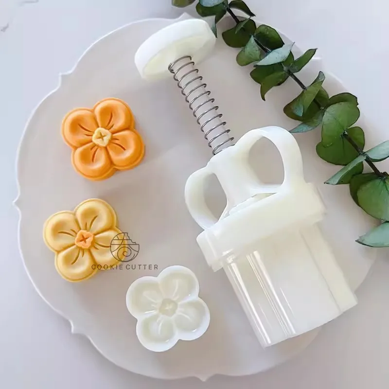 20g Mini Laurel Flower Moon Cake Hand Press Mold Osmanthus Cookie Cutter Mid-Autumn Festival Pastry Deser Akcesoria kuchenne