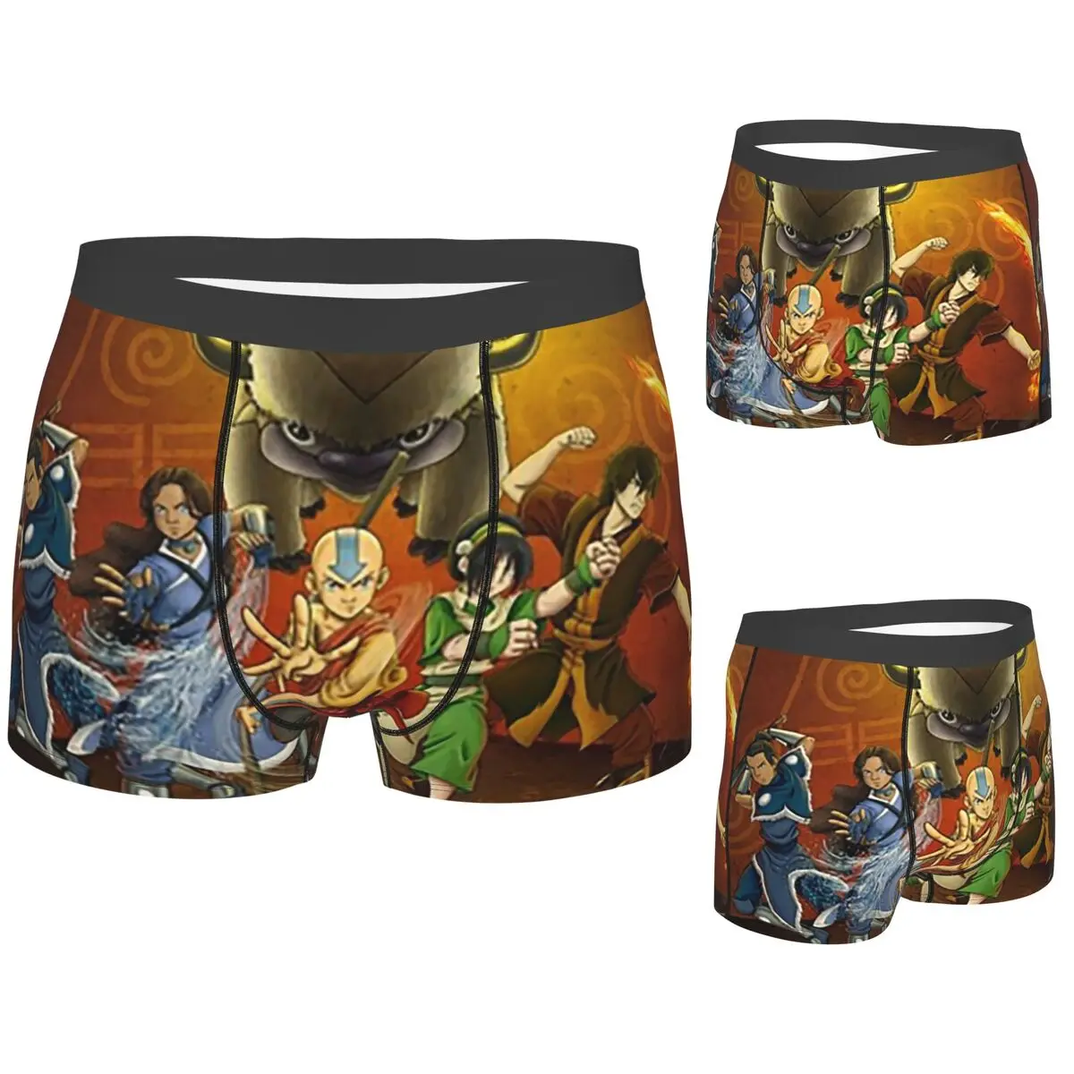 

Boxer Underpants Shorts The Last Paintbender Team Avatar Ultimate Panties Male Breathable Underwear for Homme Man Boyfriend Gift