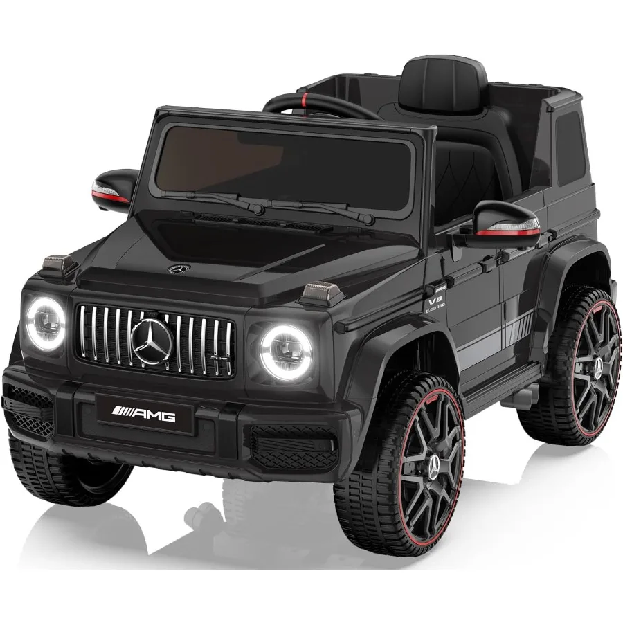 

ANPABO Licensed Mercedes-Benz G63 12V Ride on Car for with Parent Remote Control LED Headlights Music Player Horn Soft Start Lo