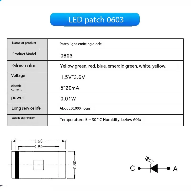 100 pz/lotto 0402 0603 0805 1206 3528 5050 5730 3020 3014 4014 SMD LED rosso giallo verde bianco blu arancione diodo emettitore di luce