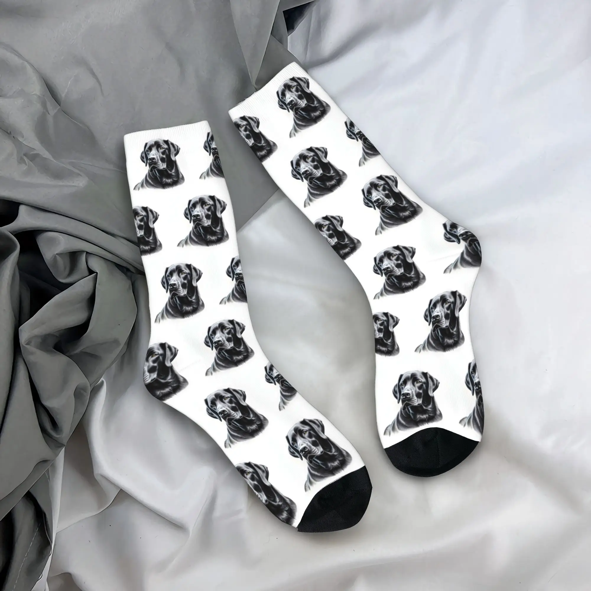 جميع المواسم الأسود لابرادور retriever الجوارب Harajuku جوارب عالية الجودة طاقم الجوارب للرجال النساء هدية عيد ميلاد