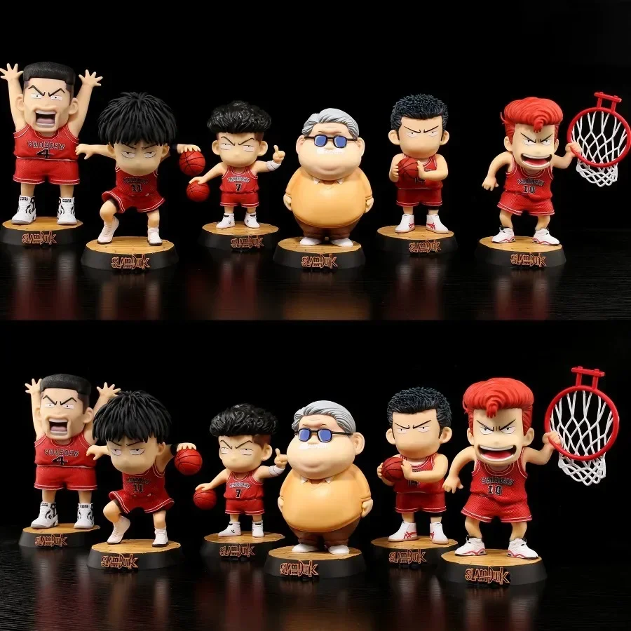 New Slam Dunk Anime Figures Sakuragi Hanamichi Rukawa Kaede Shohoku Basketball Figure Desk Decoration Toy Gift Room Ornament