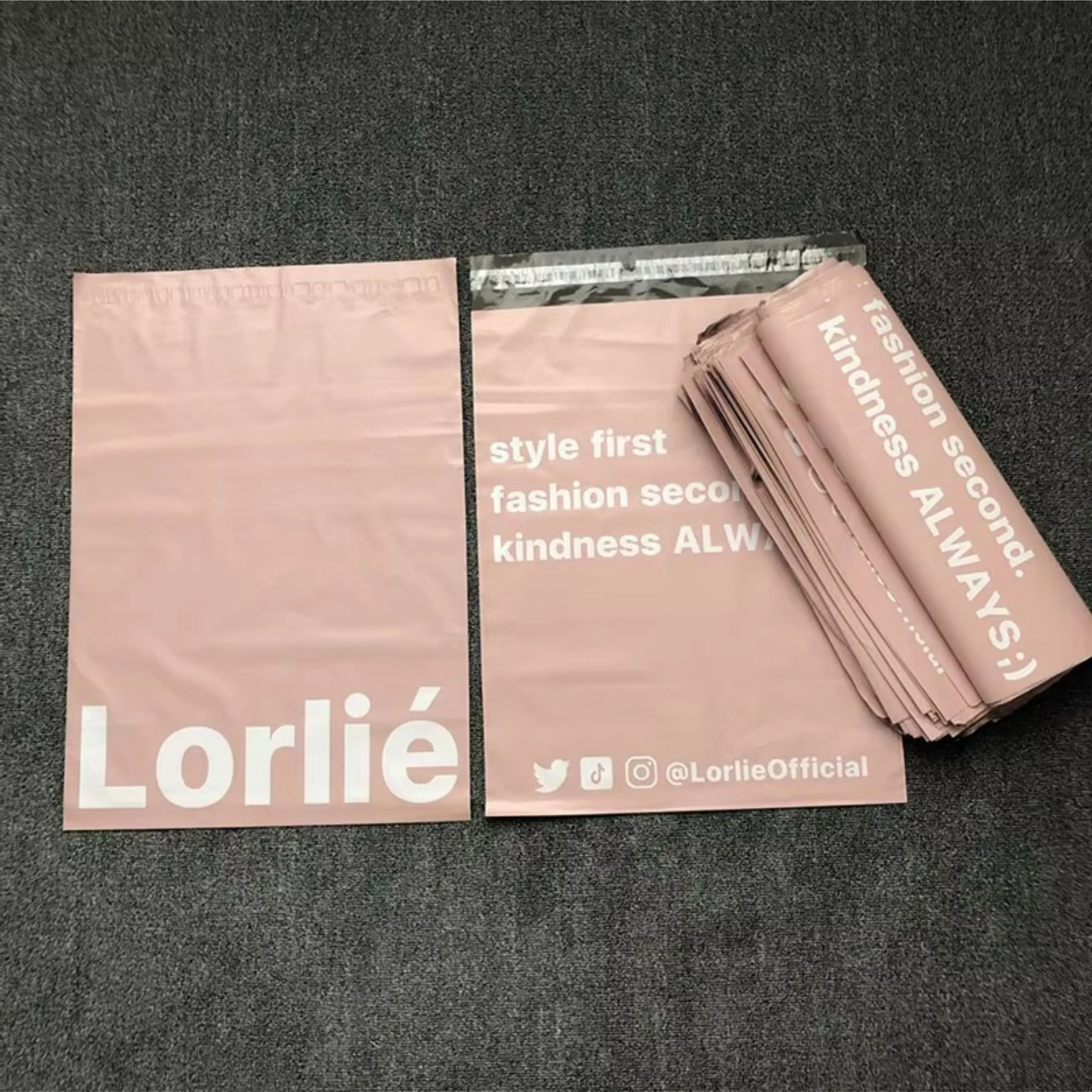 eco friendly pink custom shipping bags mailer bags courier shipping bags  with handle for postage