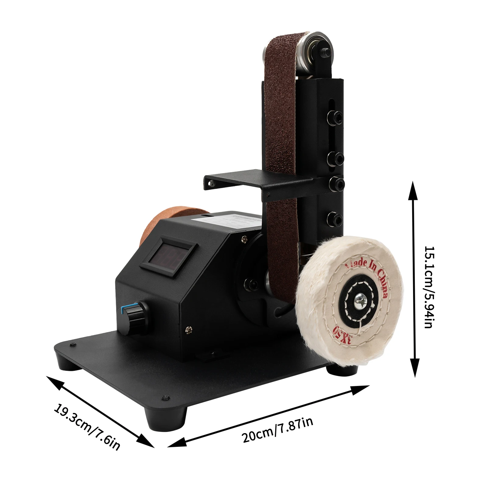 

350W Electric Mini Belt Sander for Knife Making Upgrade Knife Sharpening Belt Sander w/10PCS Abrasive Belt for Wood Metal Knife