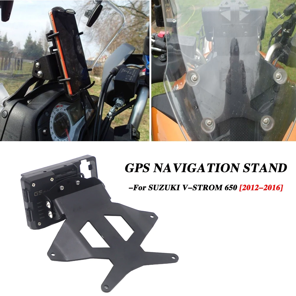 NEW Motorcycle Mobile Phone Holder For SUZUKI V-STROM 650 XT DL 650 Vstrom 2012-2016 2015 14 Rechargeable GPS Navigator Mounting