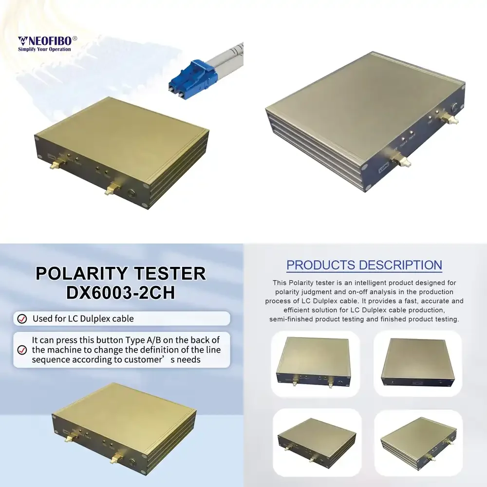 

NEOFIBO Judgment Polarity LC Duplex Cable Polarization Dispersion 2 Channel Fiber Optic Tester