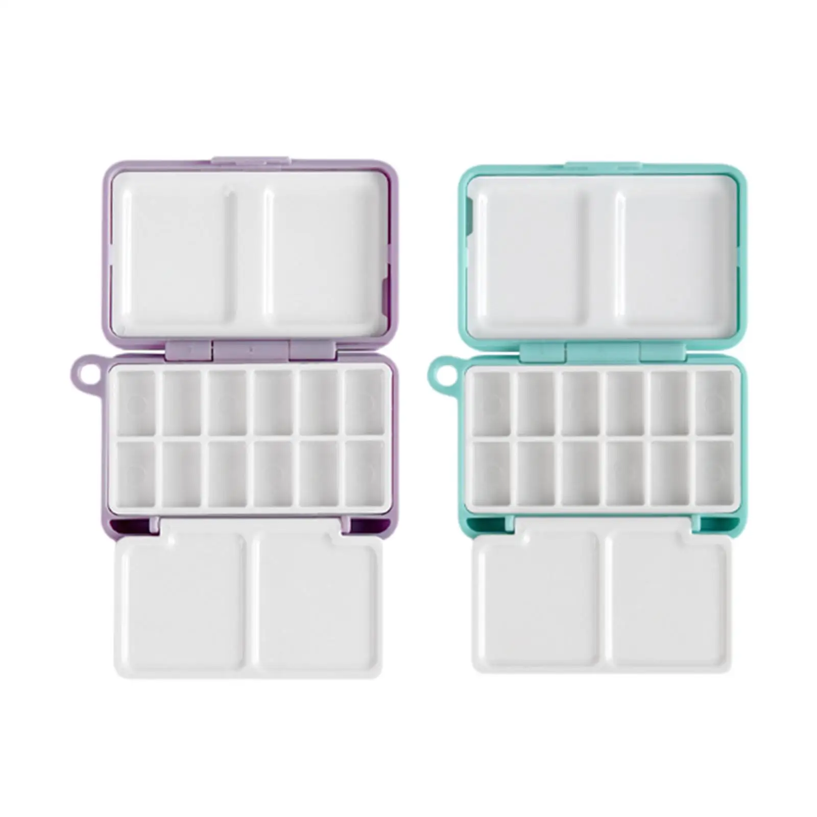 สีน้ํา Palette Empty Mini แบบพกพาพร้อมฝาปิดสีกล่องเดินทางสําหรับ Sketching Nail Art Notebook Graffiti อะคริลิคและสีน้ํามัน