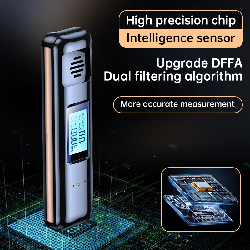 Portable Non-Contact Alcohol Tester with LED Screen Display Alcoholmeter Alcohol Tester Accuracy Breathalyzer Diagnostic Tool