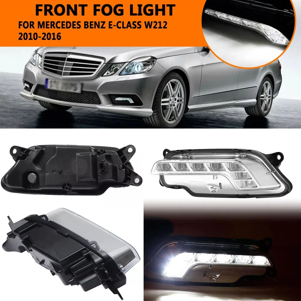 Front Fog Lamp Assembly H11 Bulb Car Driving Light For Mercedes Benz E-Class W212 2010-2016