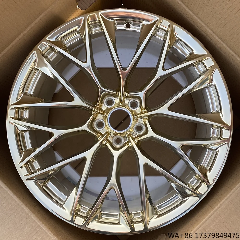 

Factory Direct Sales 6061-T6 Aluminum Alloy Wheels Custom 21 Inch Polished Gold Forged Car Wheels