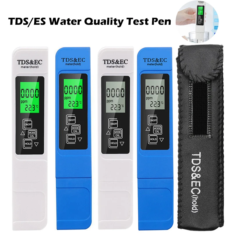 

3 in 1 Digital PH /TDS/ EC Meter Tester Thermometer Pen Water Purity PPM Filter Hydroponic for Aquarium Pool Water Monitor Tools