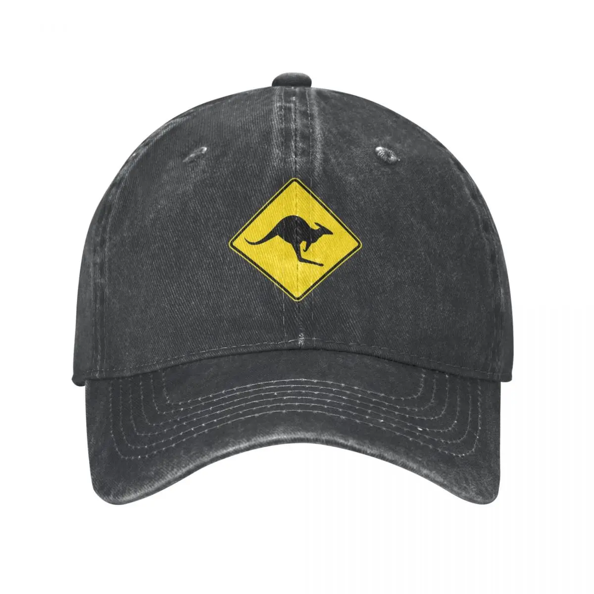 Australian Kangaroo Denim Baseball Cap Roadsign Sport Hip Hop Hats Summer Breathable Couple Street Style Print Baseball Caps