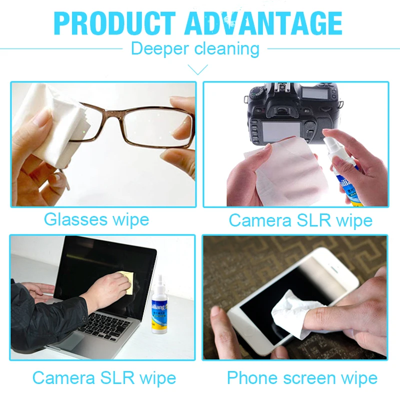 50ML Lens Cleaner Glasses Sunglasses Eyeglass Cleaning Solution Spray Bottle Glasses Cleaner Supplies Eyewear Accessories