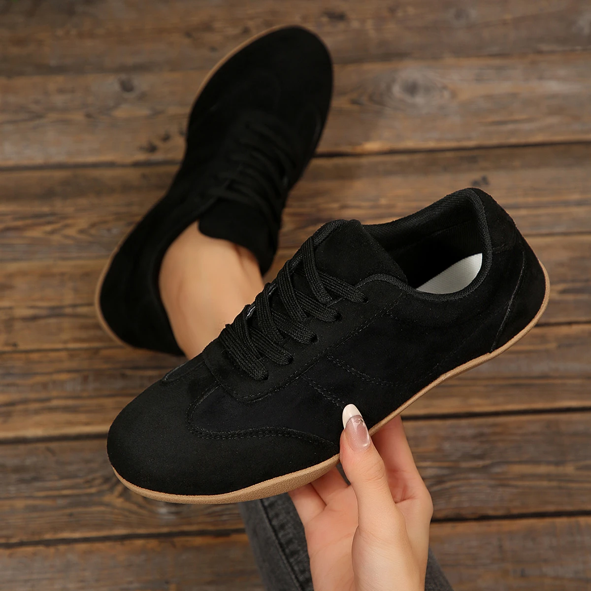 Damen Frühling Neue Klassische Einfarbige Flache Schuhe 2026 Alltags-Büro-Einkaufs-Schlupfschuhe Bequeme Vulkanisierte Schuhe Größen 36-43 – Detail 12