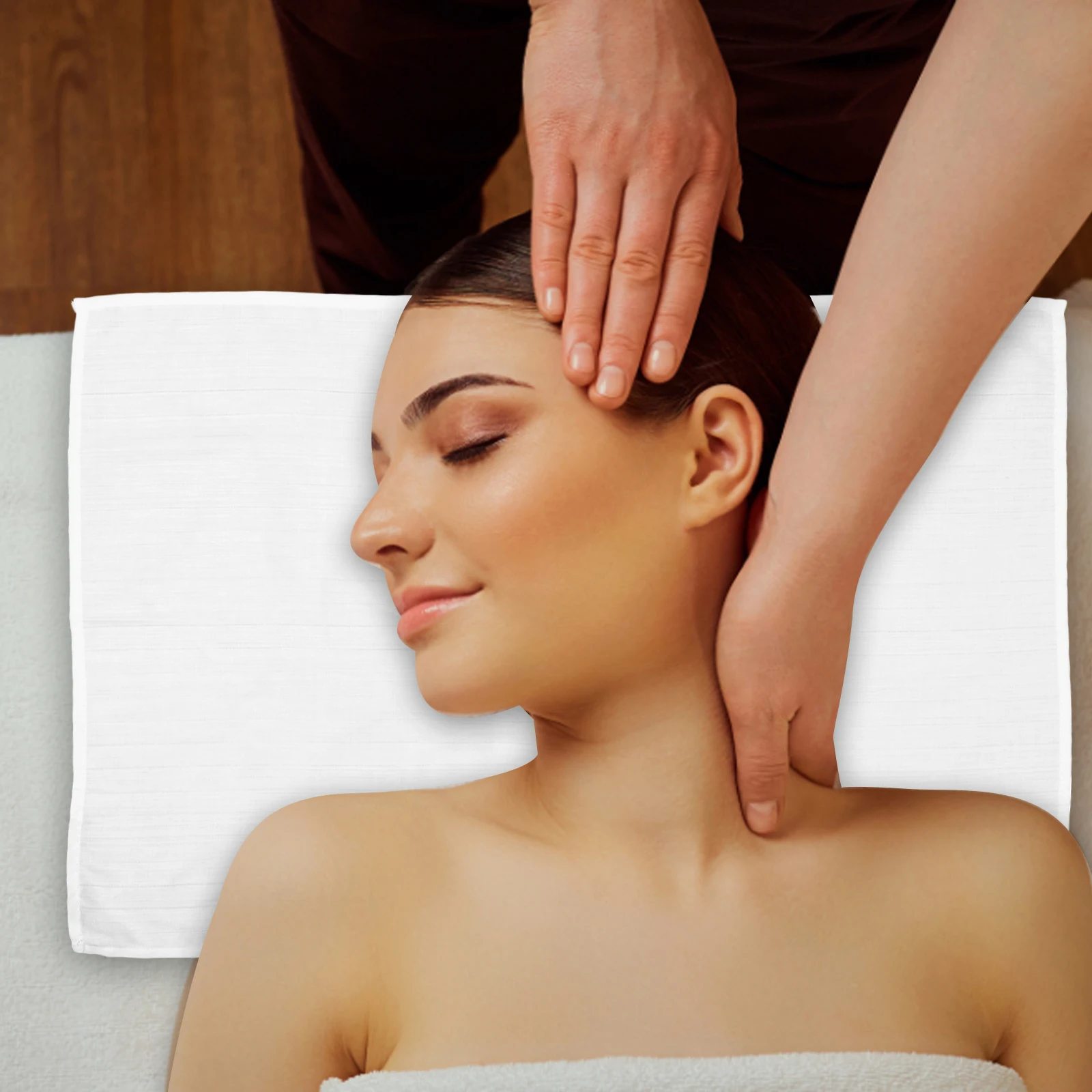 

Massage Table Sheets Disposable Satin Beauty Salon Cloth Curved Hole Spa Bed Cover Blanket Face Pad Esthetician