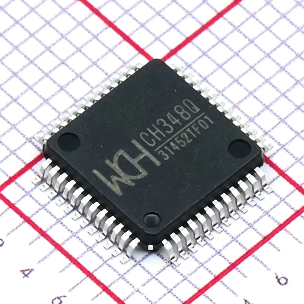 1PCS CH348Q CH348L LQFP48pin 7x7mm LQFP100pin 14x14mm 8-channel 3.3V USB 2.0 USB to UART NEW Original USB to 8-serial port chip