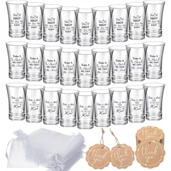 10pcs/50pcs 30ml Shot Glasses Wedding Party Favors for Guests Shot Glasses Set 1.2 oz Acrylic Cup For Wedding Bridal Party Gifts