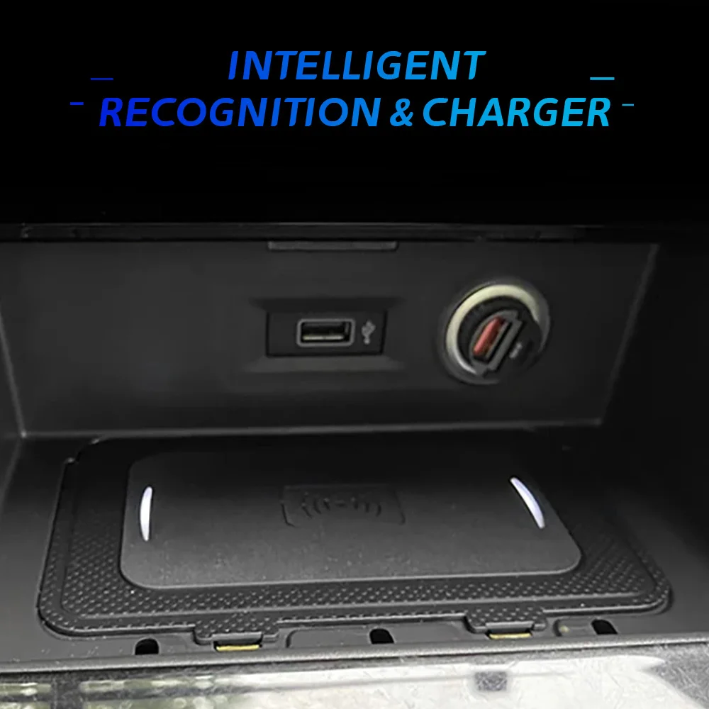 Car wireless charger for VW T-Cross T-Roc Jetta MK7 Teramont Phideon 15w fast phone charger charging panel pad phone holder