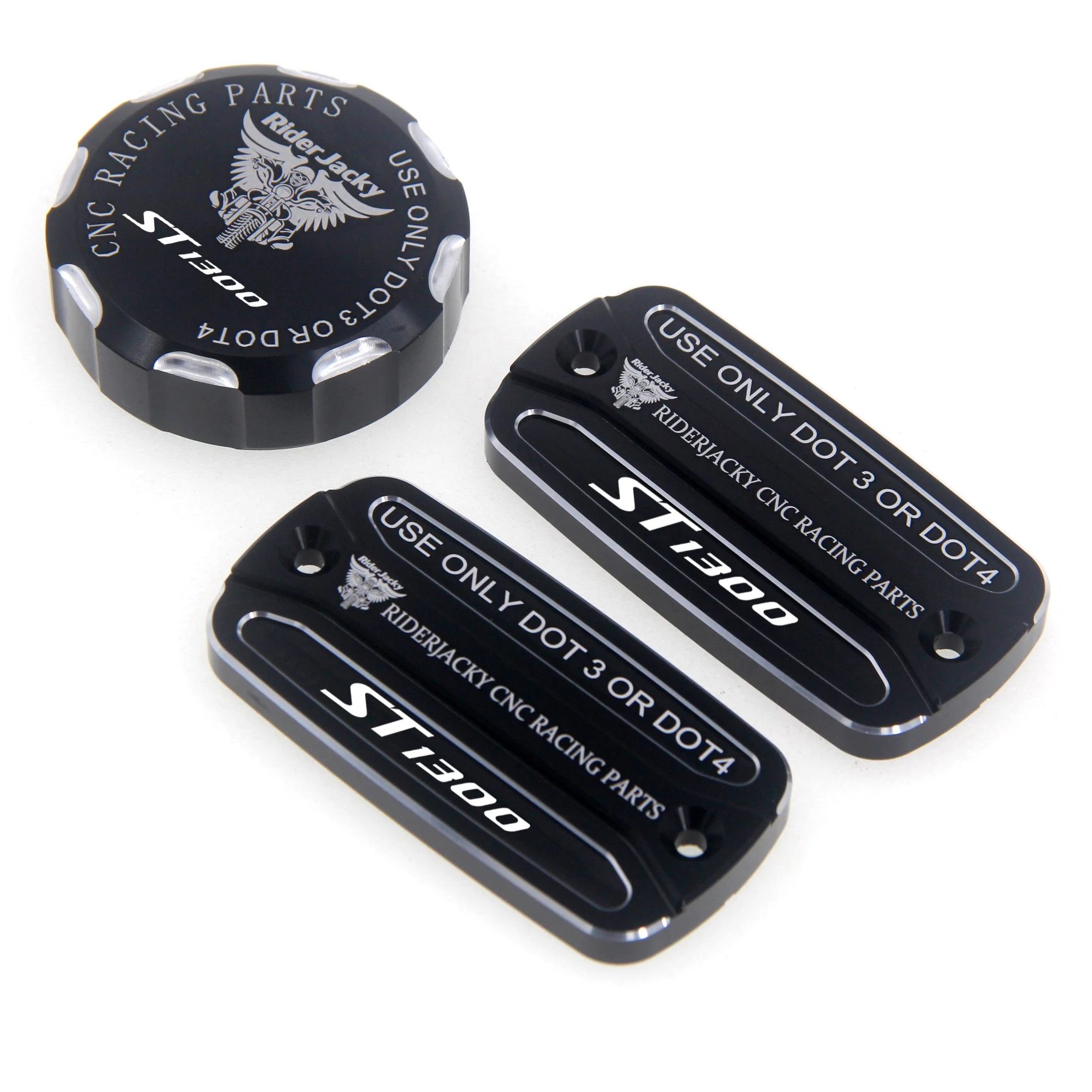 RiderJacky® For Honda ST1300 2003-2018  ST 1300/A/AC Motorcycle Front Brake & Clutch and Rear Brakes Fluid Reservoir Cover Cap