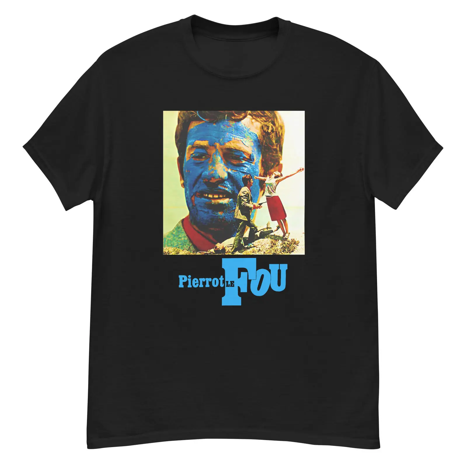 تذكار من عصر السينما: تي شيرت Pierrot Le Fou (1965) – تجربة أنيقة وذات طابع فني فريد