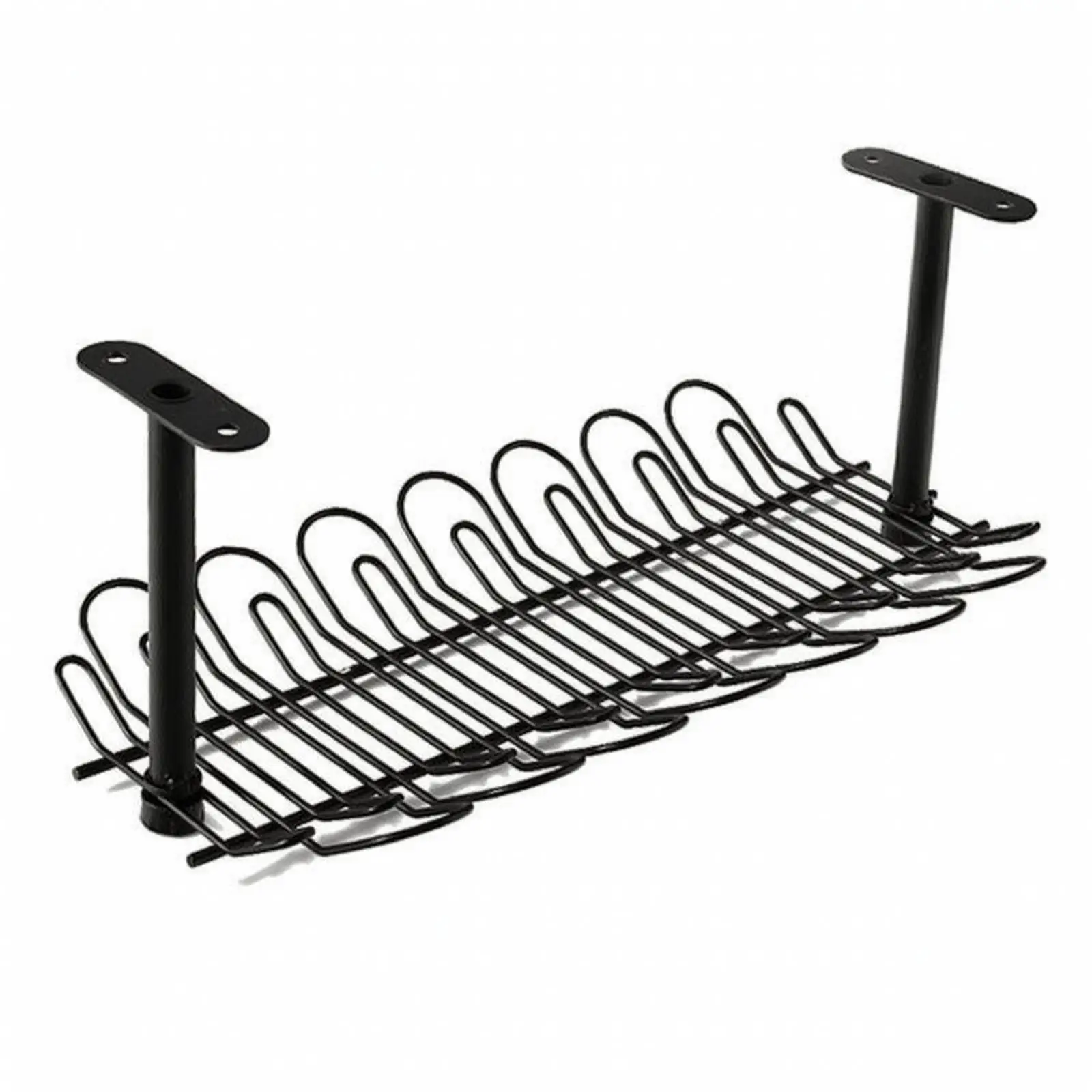 Cable Tray Under Desk Steel Organizer for PC Setup Home Office Desk Wire Storage Basket