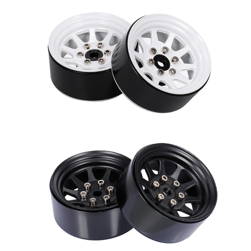 4Pieces Upgrade  Wheel Rims Wheel Hubs  Toy Accessories of 1/10 Scaled Hobby  Off-Road Trxxxa4 SCX10 Crawler Model