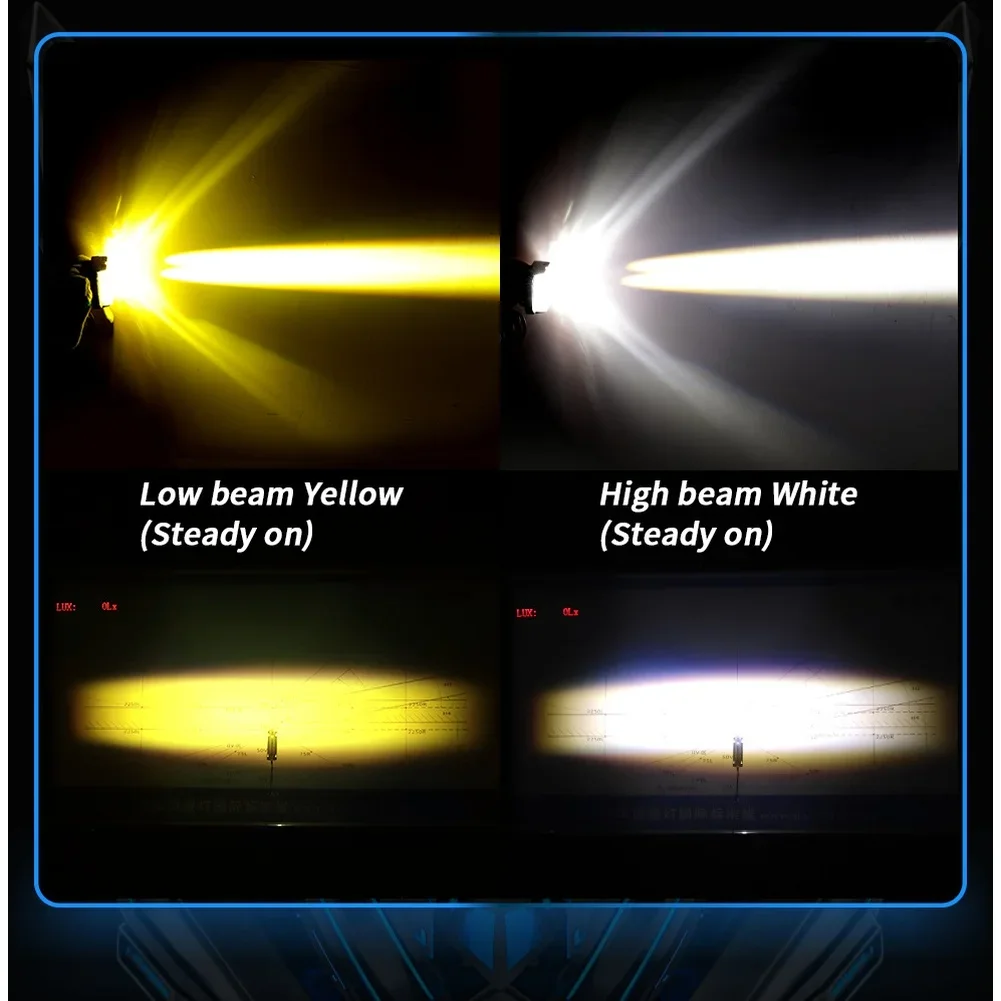 Foggy Conditions Motorcycle LED Light Dual Beam Dual Light Modes 2700LM Output 27.6W Power 9-60V Compatibility For SUV