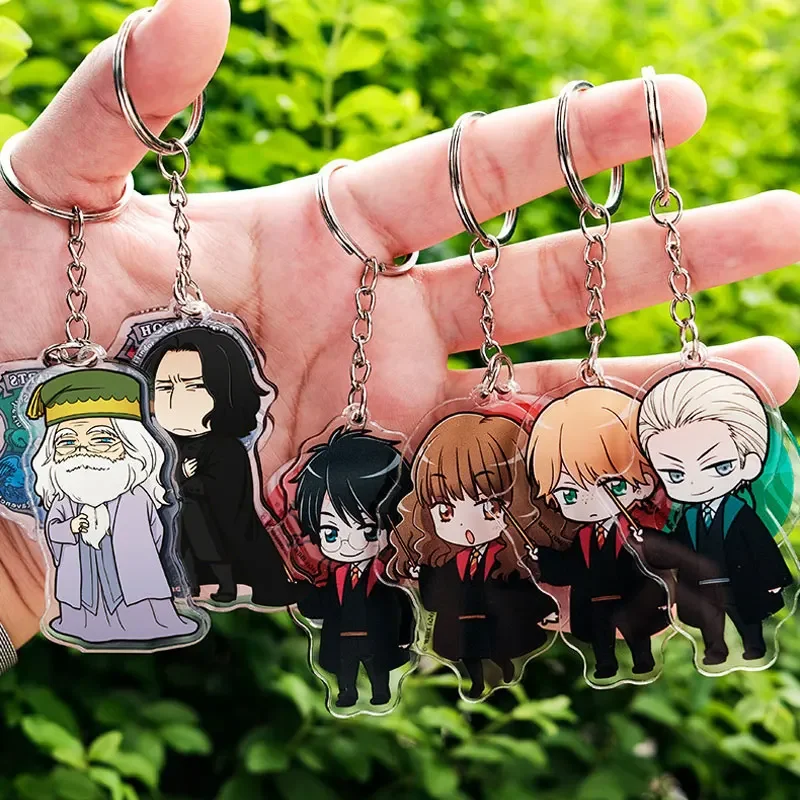 

Периферийные устройства для фильмов Ron/Hermione/Malfoy/Dumbledore/Snape, полностью акриловые брелки, коллекционные брелоки для рюкзака, подарки для девочек