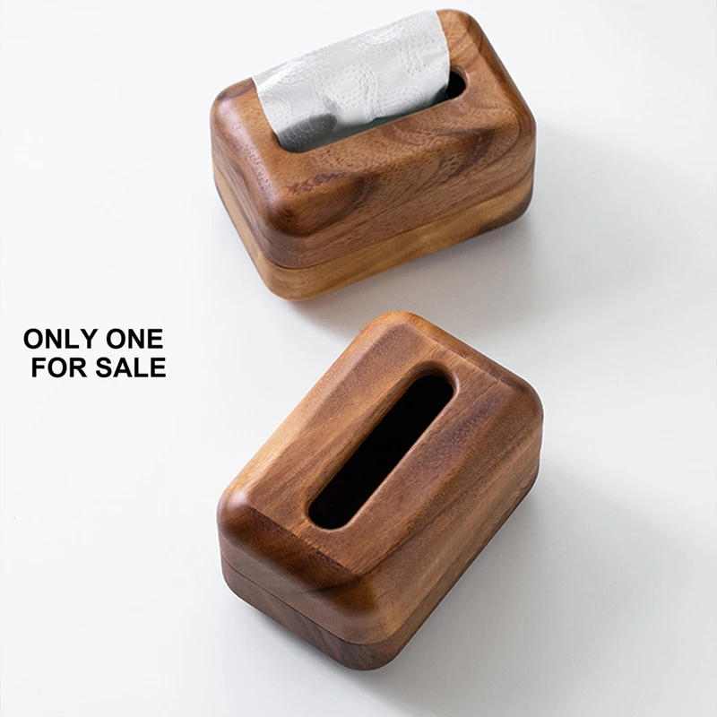 Wooden Tissue Boxes Bread-Shaped Tissue Storage Box Napkin Case Tissue Holder Napkin Holder Ornaments Crafts For Table