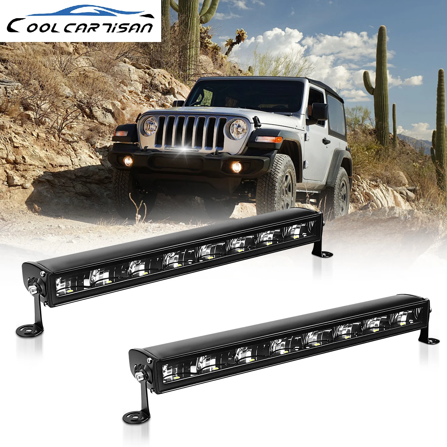 

8/15 Inch Car Spotlights Flood Spot Led Work Light Bar for DRL Hi/Lo Beam 300w for Truck SUV Boat 4WD AOff Road 4x4 12V 24V