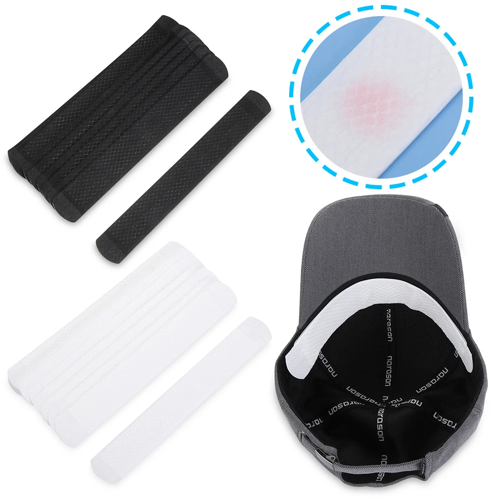 

10 шт., шапка против пота, подушечки для пота, дезодоранты, портативные впитывающие пот наклейки, одноразовая шапка, подушечки для пота