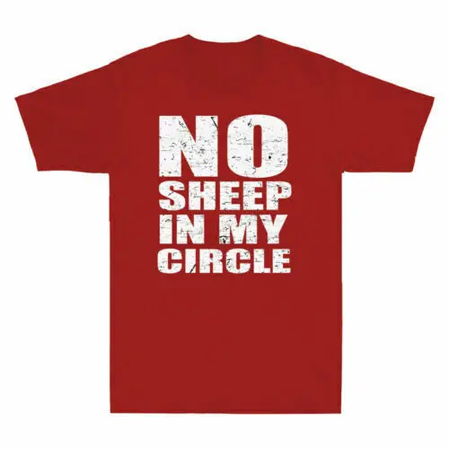 

No Sheep In My Circle Funny Sarcastic Saying Vintage Men's Short Sleeve T-Shirt