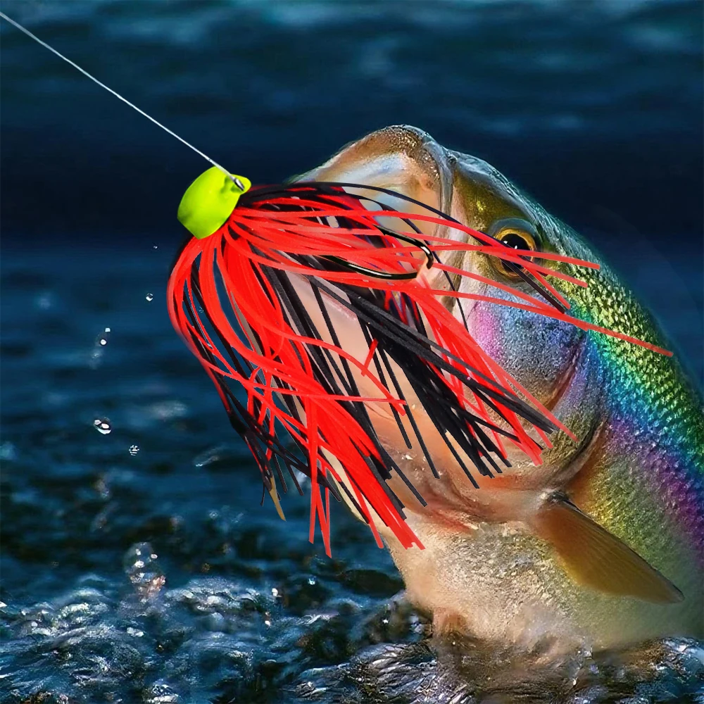 10 Stück/Gummi-Jig-Set Spinnerbait Buzzbait Anti-Haken Silikon-Jig-Röcke Elastische Weiche Angelköder-Zubehörteile – Detail 8